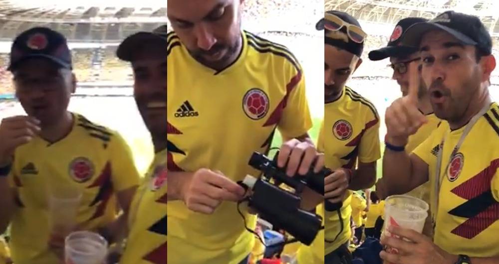 Avianca le saca tarjeta roja a Colombiano que ingresó licor a estadio en Rusia