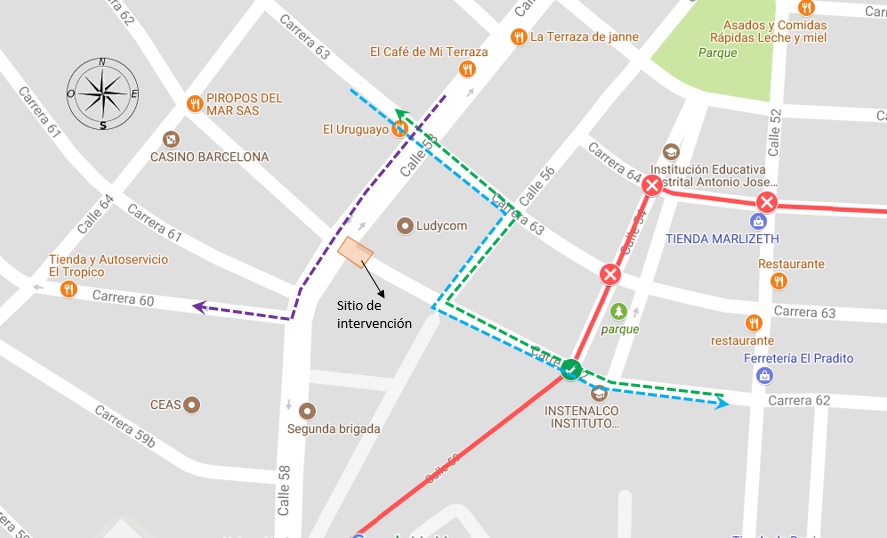 Por avances de obra  del arroyo  carrera 65  cierres de vías  a partir del miércoles 18 de julio