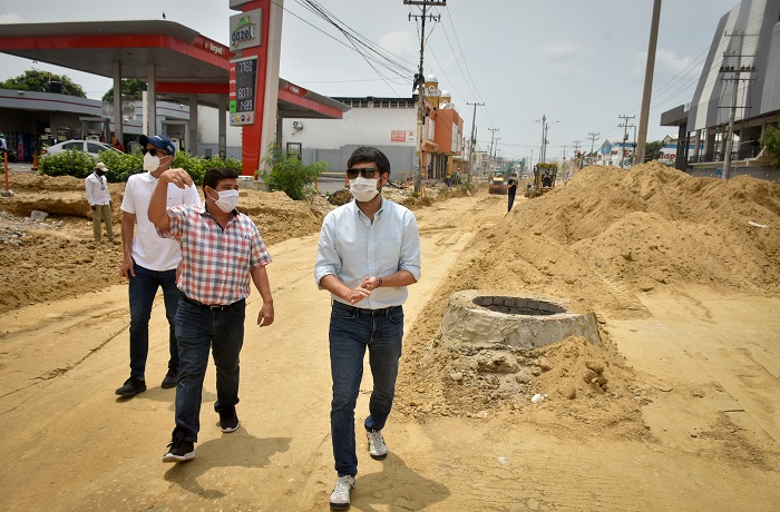 Barranquilla no detiene su desarrollo: alcalde Jaime Pumarejo, en visita de inspección a obras distritales