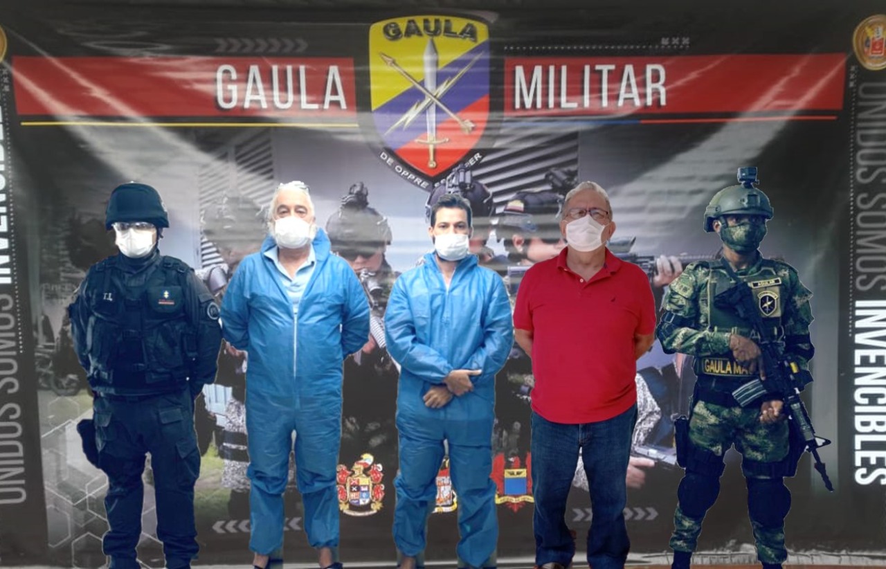 Capturados dos estadounidenses y un colombiano requerido en extradición por Estados Unidos