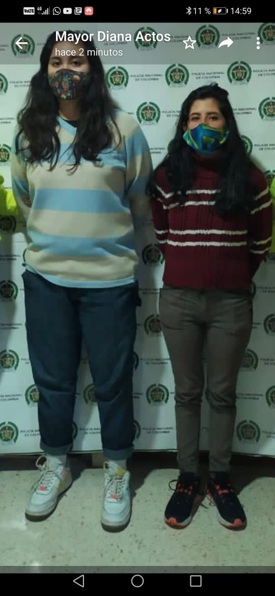 A LA CÁRCEL DOS MUJERES QUE HABRÍAN ATACADO CON UN QUÍMICO A OTRA EN EL SUR DE BOGOTÁ