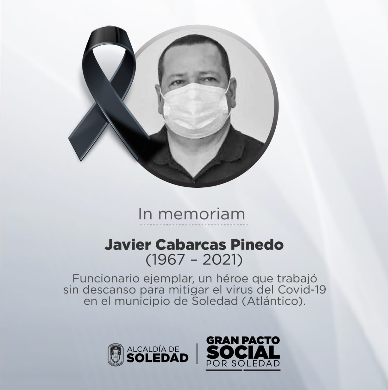 Murió por Covid 19 secretario de salud de Soledad