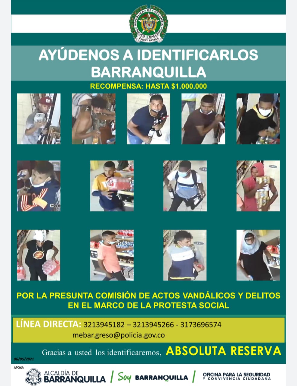 Publican Cartel de los más buscados por actos vandálicos