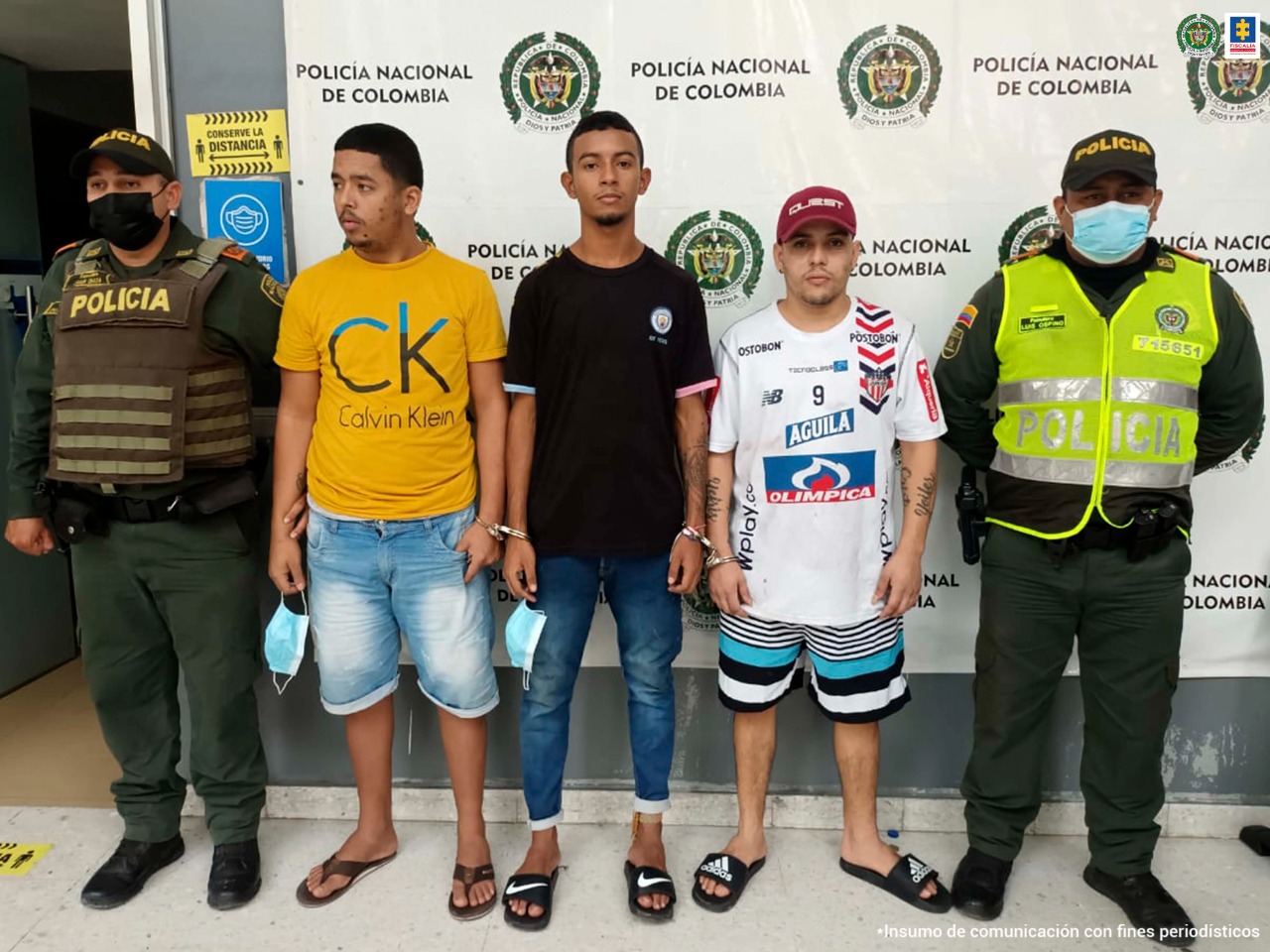 A prisión tres hombres que se habrían  fugado de cárcel transitoria en Barranquilla