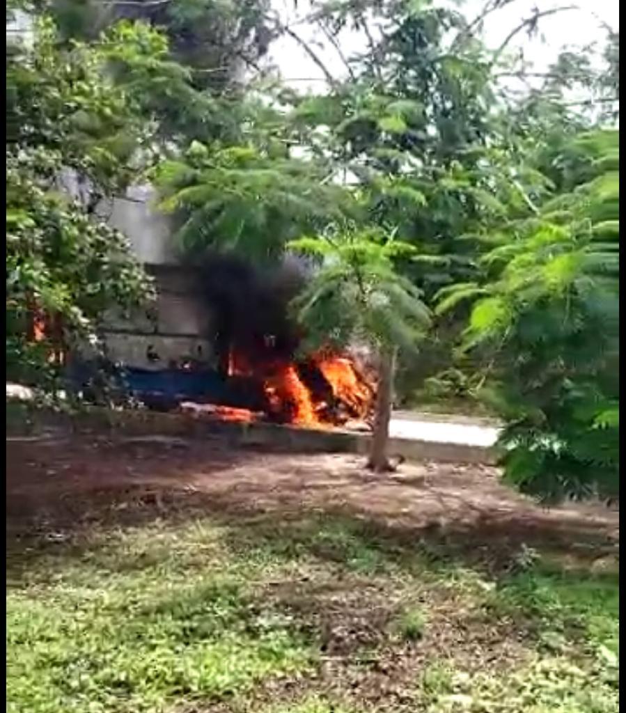 Prenden fuego a bus en el sur de Barranquilla