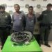Dos personas capturadas por el delito de defraudación de fluidos