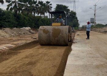 Alcaldía de Soledad reporta avance de un 90% en obras de rehabilitación de la vía Tauro