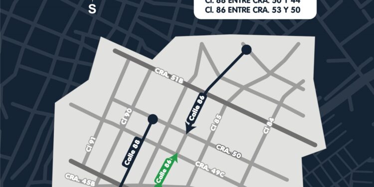 Distrito implementa cambios viales por obras en la calle 85